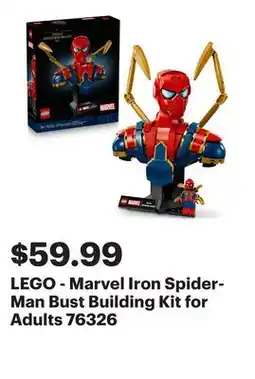 Best Buy LEGO - Marvel Iron Spider-Man Bust Building Kit for Adults 76326 offer