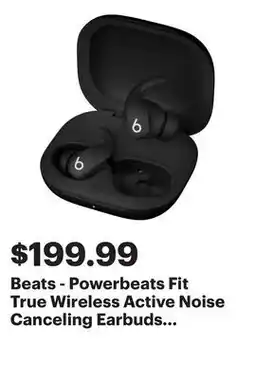 Best Buy Beats - Powerbeats Fit True Wireless Active Noise Canceling Earbuds - Jet Black offer