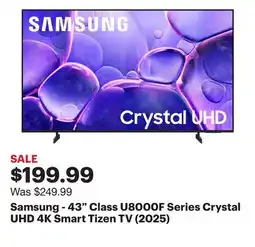 Best Buy Samsung - 43 Class U8000F Series Crystal UHD 4K Smart Tizen TV (2025) offer