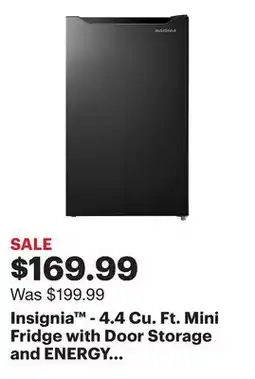 Best Buy Insignia - 4.4 Cu. Ft. Mini Fridge with Door Storage and ENERGY STAR Certification - Black offer