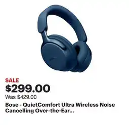 Best Buy Bose - QuietComfort Ultra Wireless Noise Cancelling Over-the-Ear Headphones - Lunar Blue offer