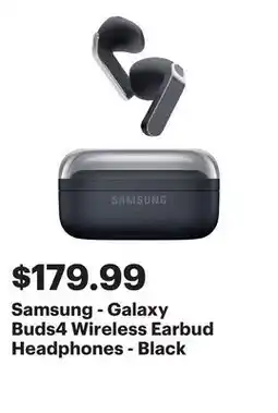 Best Buy Samsung - Galaxy Buds4 Wireless Earbud Headphones - Black offer