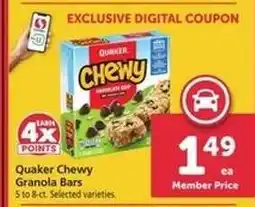 Safeway Quaker Chewy Granola Bars offer