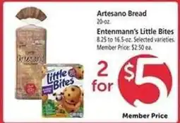 Safeway Artesano Bread & Entenmann’s Little Bites offer