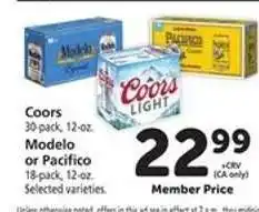 Safeway Coors, Modelo or Pacifico offer