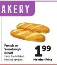 Safeway French or Sourdough Bread offer
