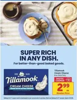 Safeway Tillamook Cream Cheese offer