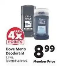 Safeway Dove Men's Deodorant offer