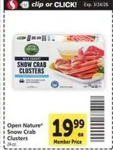 Safeway Open Nature Snow Crab Clusters offer