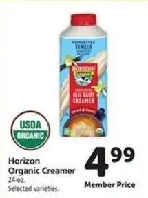 Safeway Horizon Organic Creamer offer
