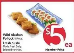 Safeway Wild Alaskan Pollock / Fresh Sushi offer
