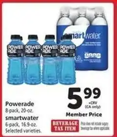 Safeway Powerade / smartwater offer