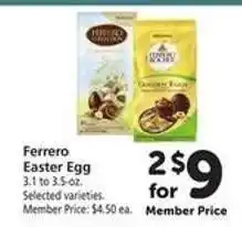 Safeway Ferrero Easter Egg offer