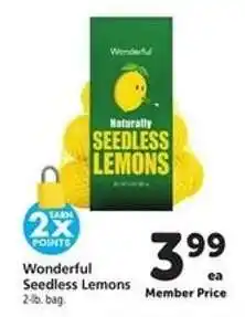 Safeway Wonderful Seedless Lemons offer