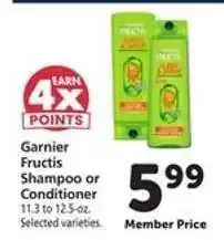 Safeway Garnier Fructis Shampoo or Conditioner offer