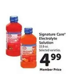Safeway Signature Care Electrolyte Solution offer