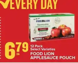 Food Lion FOOD LION APPLESAUCE POUCH offer