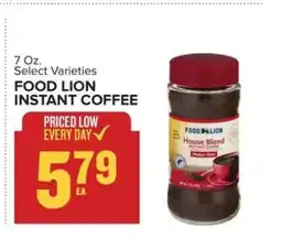 Food Lion FOOD LION INSTANT COFFEE offer