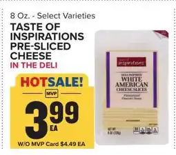 Food Lion Taste of Inspirations Pre-Sliced Cheese offer