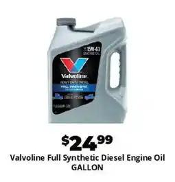 Advance Auto Parts Valvoline full synthetic diesel engine oil offer