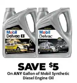 Advance Auto Parts On ANY Gallon of Mobil Synthetic Diesel Engine Oil offer