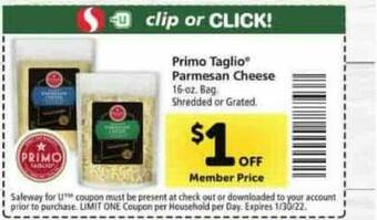 Safeway Primo Taglio® Parmesan Cheese offer