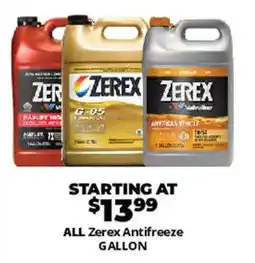 Advance Auto Parts ALL Zerex Antifreeze offer