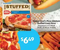 Aldi Mama Cozzi's Pizza Kitchen Stuffed Crust Pizza Pepperoni or 3 - Meat 29.85-31.90 oz offer