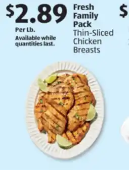 Aldi Fresh Family Pack Thin-Sliced Chicken Breasts offer