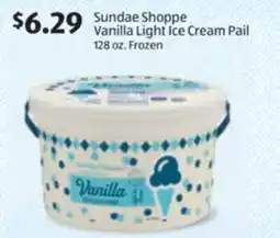 Aldi Sundae Shoppe Vanilla Light Ice Cream Pail offer