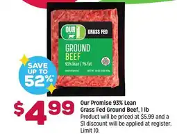 Grocery Outlet Our Promise 93% Lean Grass Fed Ground Beef offer