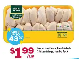 Grocery Outlet Sanderson Farms Fresh Whole Chicken Wings, Jumbo Pack offer