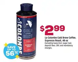 Grocery Outlet La Colombe Cold Brew Coffee, Espresso Roast 48 oz offer