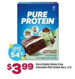 Grocery Outlet Pure Protein Gluten Free Chocolate Mint Cookie Bars offer