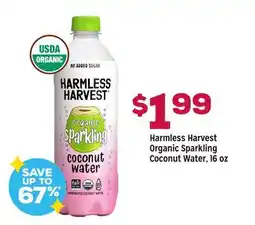 Grocery Outlet Harmless Harvest Organic Sparkling Coconut Water offer