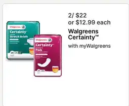 Walgreens Walgreens Certainty offer