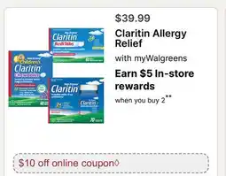 Walgreens Claritin Allergy Relief offer
