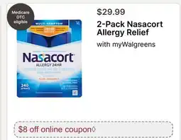 Walgreens 2-Pack Nasacort Allergy Relief offer