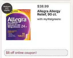 Walgreens Allegra Allergy Relief, 90 ct offer
