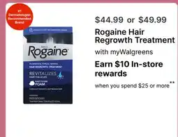 Walgreens Rogaine Hair Regrowth Treatment offer