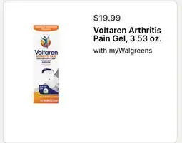 Walgreens Voltaren Arthritis Pain Gel, 3.53 oz offer