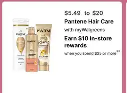 Walgreens Pantene Hair Care offer