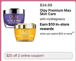 Walgreens Olay Premium Max Skin Care offer