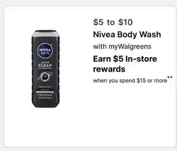 Walgreens Nivea Body Wash offer
