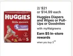 Walgreens Huggies Diapers and Wipes or Pull-Ups or Goodnites offer