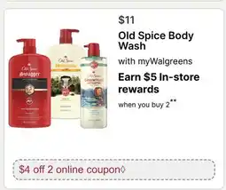 Walgreens Old Spice Body Wash offer