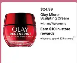 Walgreens Olay Micro-Sculpting Cream offer