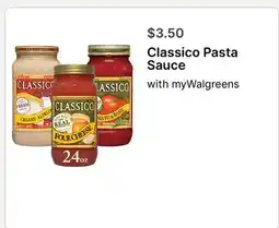 Walgreens Classico Pasta Sauce offer