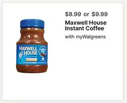 Walgreens Maxwell House Instant Coffee offer