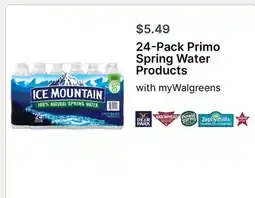 Walgreens 24-Primo Spring Water Products offer